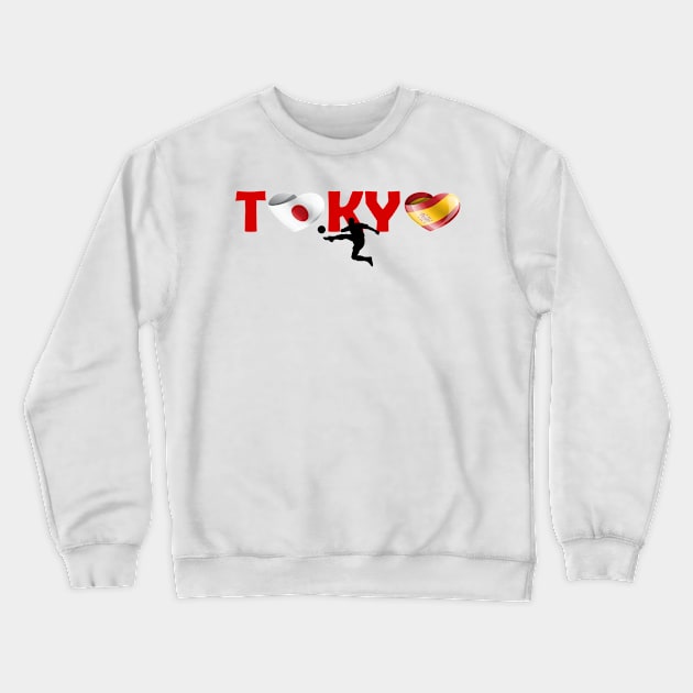 Sports, Football, Spain in Tokyo! Crewneck Sweatshirt by ArtDesignDE